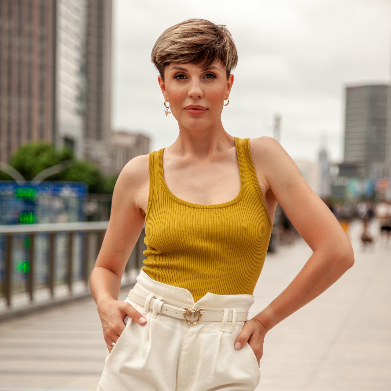 Stunning woman street portrait